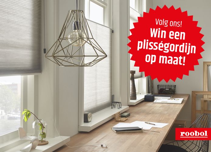 roobol actie plisségordijnen