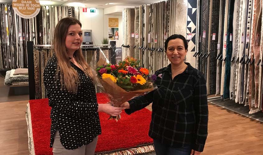 Uitreiking vloerkleed Roobol Barendrecht