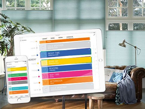 Luxaflex PowerView Motorisation via iphone en tablet