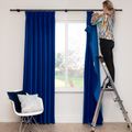 Gordijn Superior velours kobalt