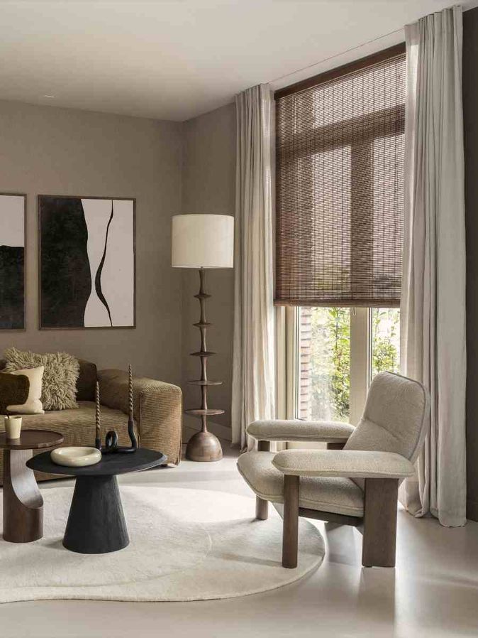 Geweven hout | curry 40807