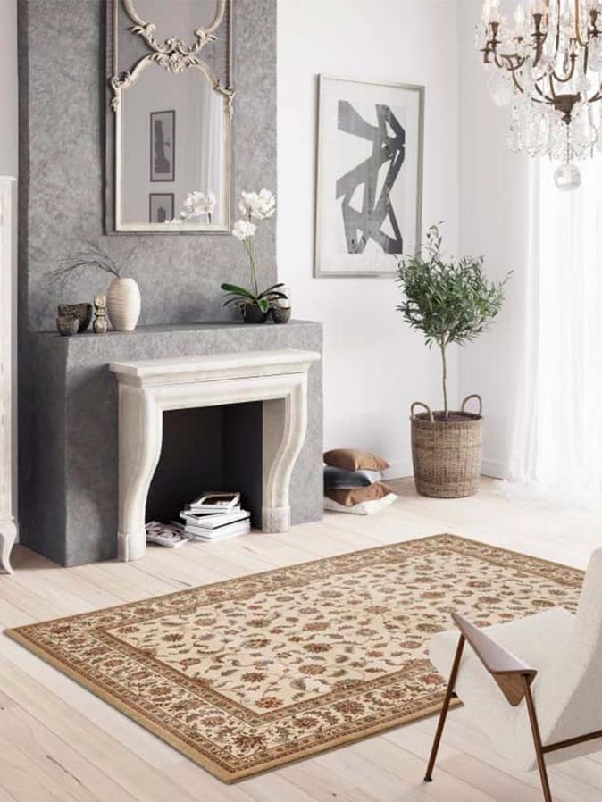 Vloerkleed Kirman creme