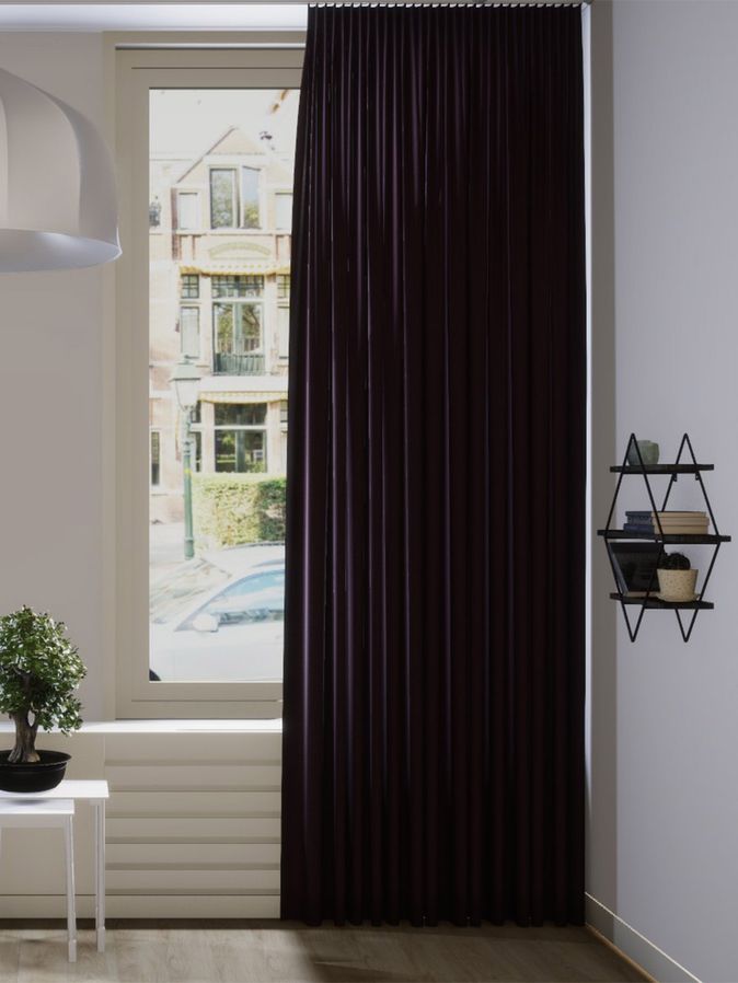 Gordijn Celeb velours aubergine