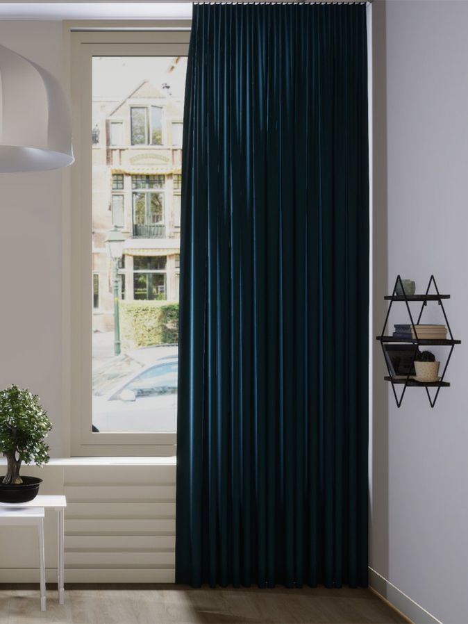 Gordijn Celeb velours azura