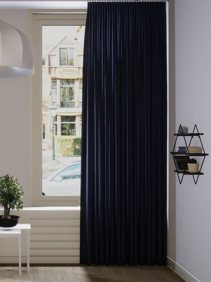 Gordijn Celeb velours dark blue