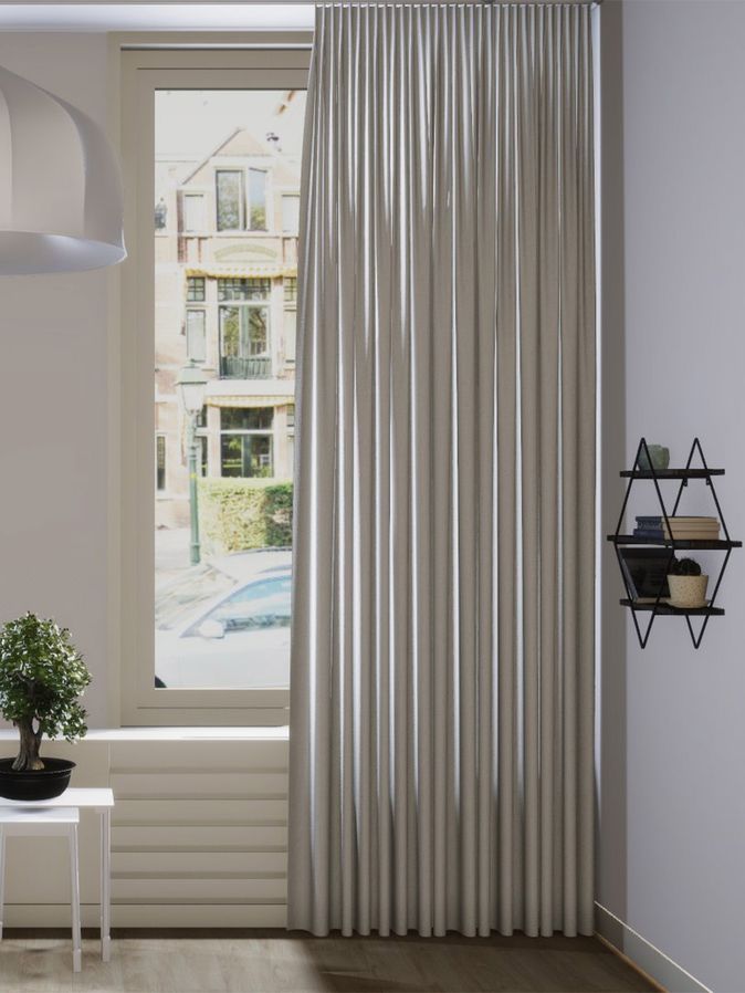 Gordijn Celeb velours ivory