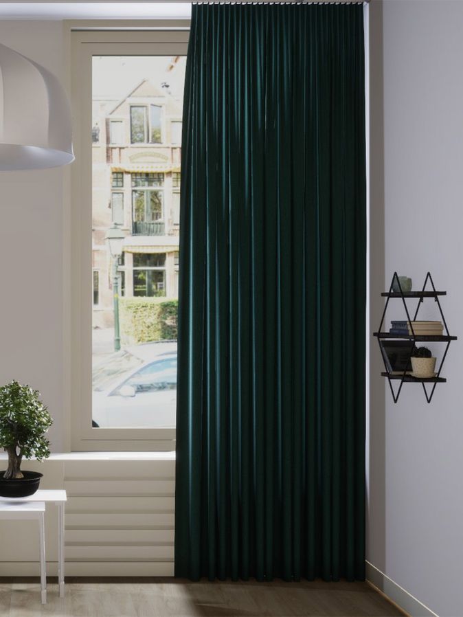 Gordijn Celeb velours reseda