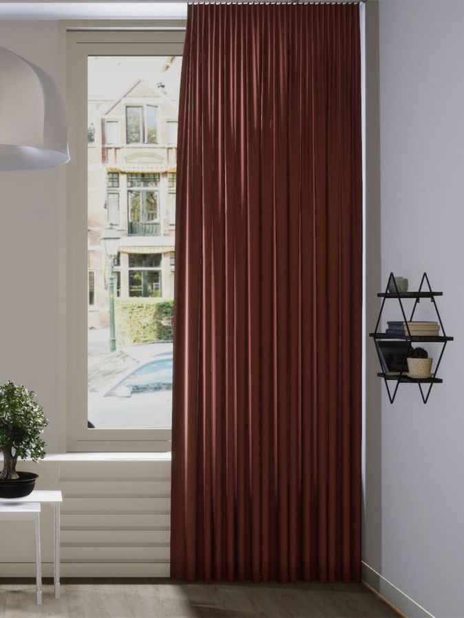 Gordijn Celeb velours salmon