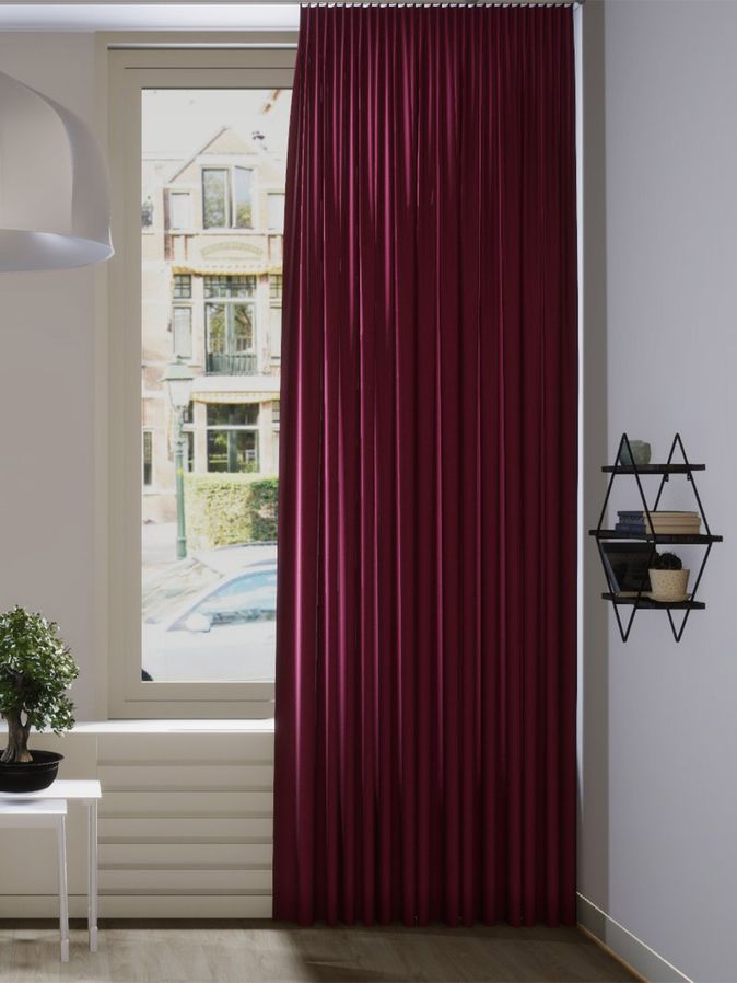 Gordijn Celeb velours sangria