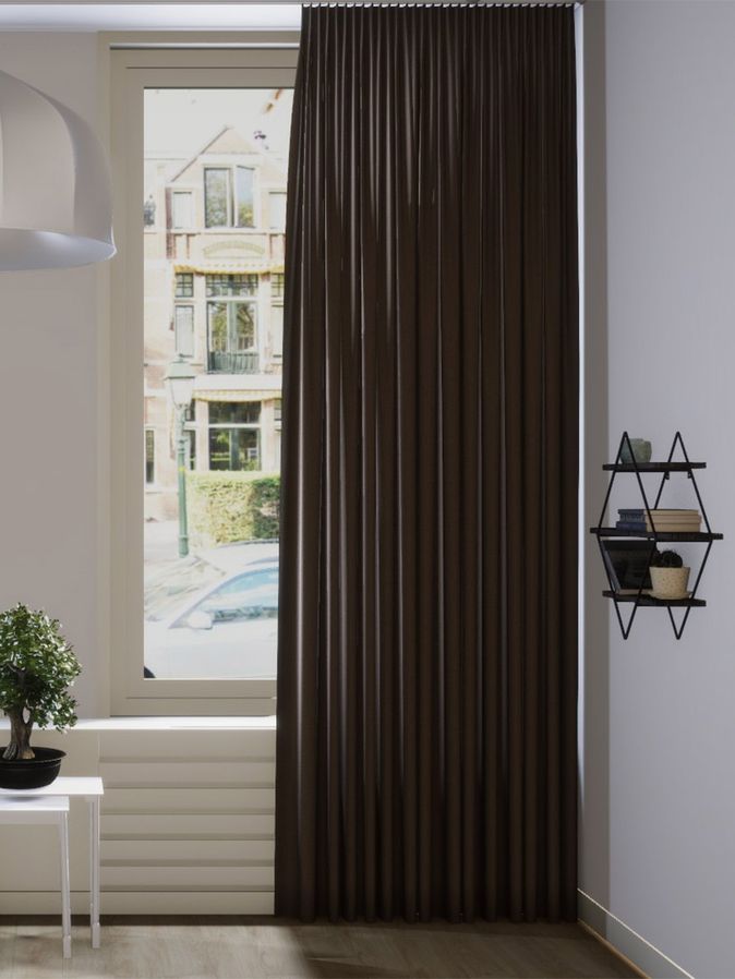 Gordijn Celeb velours taupe