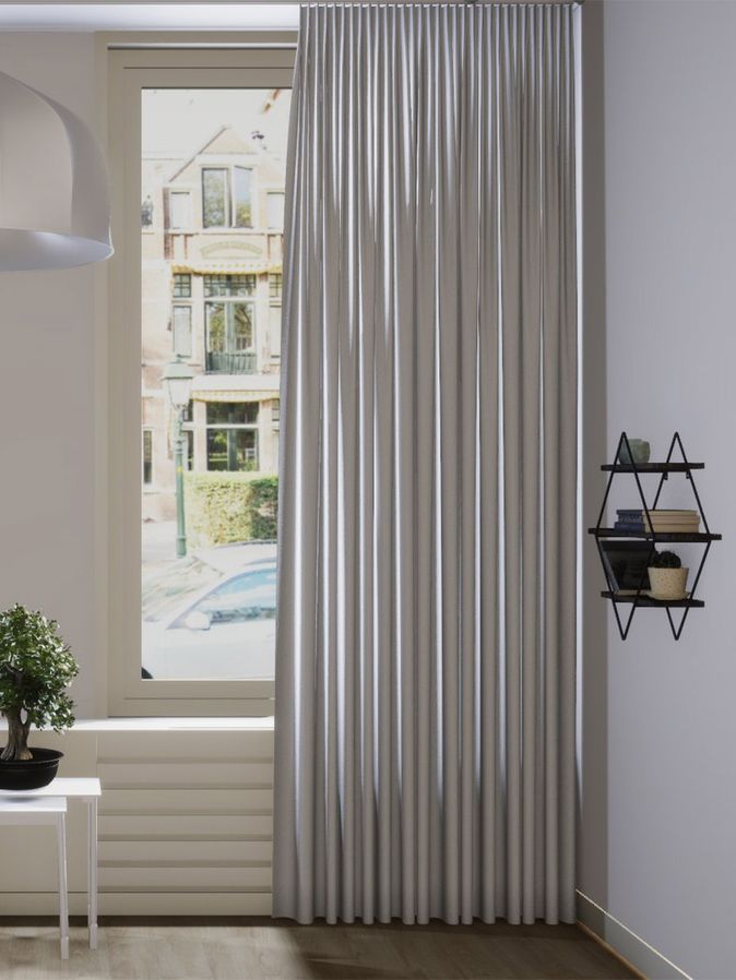 Gordijn Celeb velours white