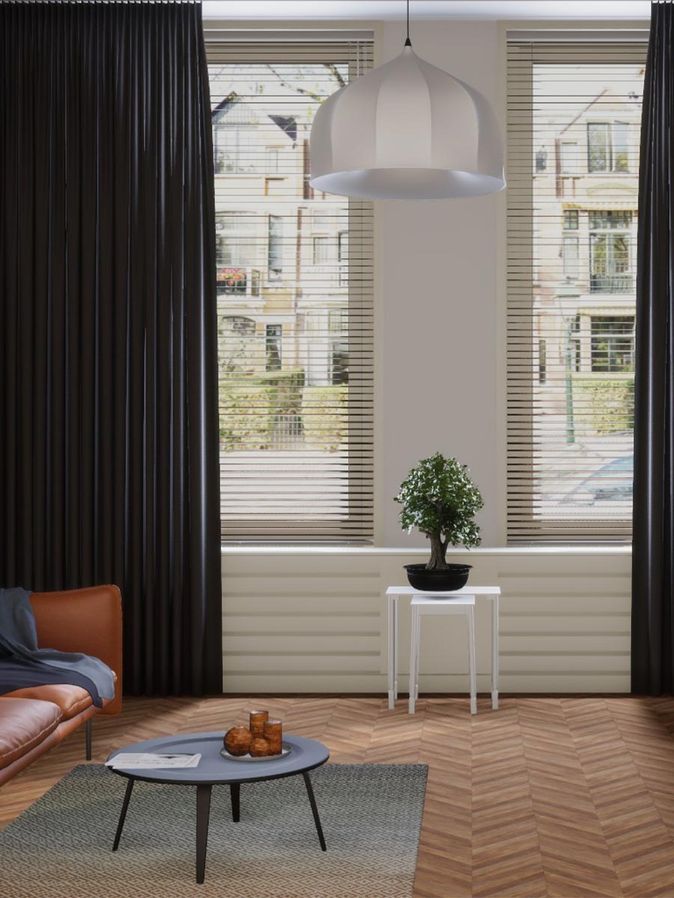 Gordijn Closed donkertaupe dim-out