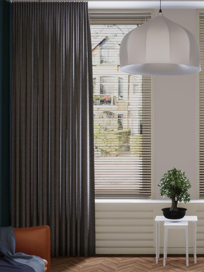 Gordijn Tender velours steen