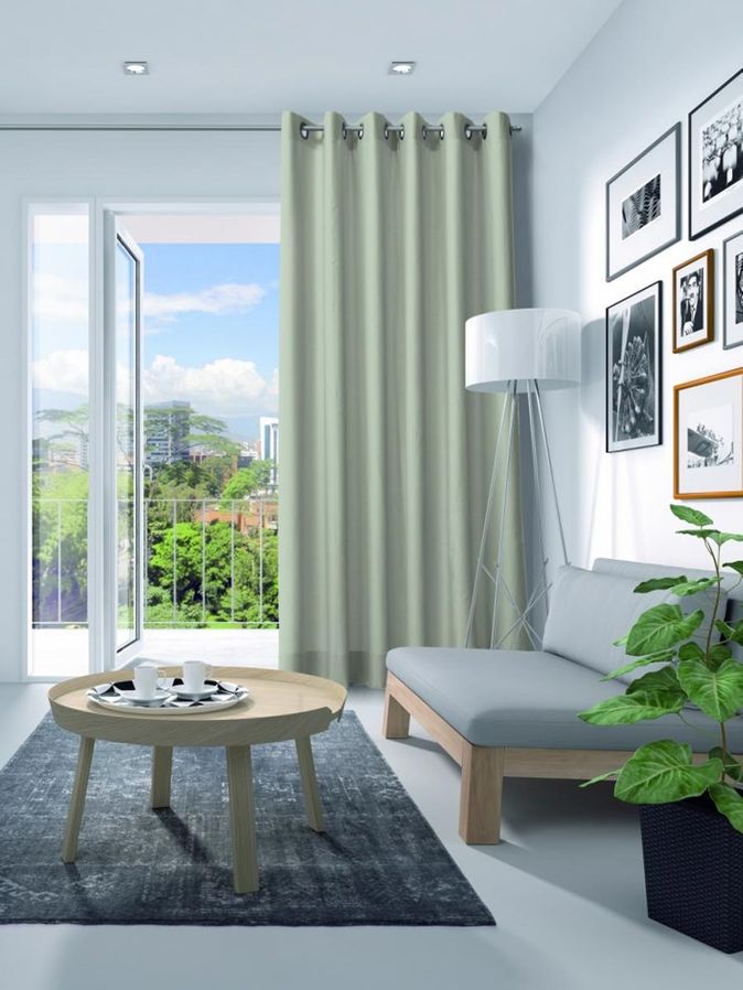 Gordijn Elegance velours bleekgroen