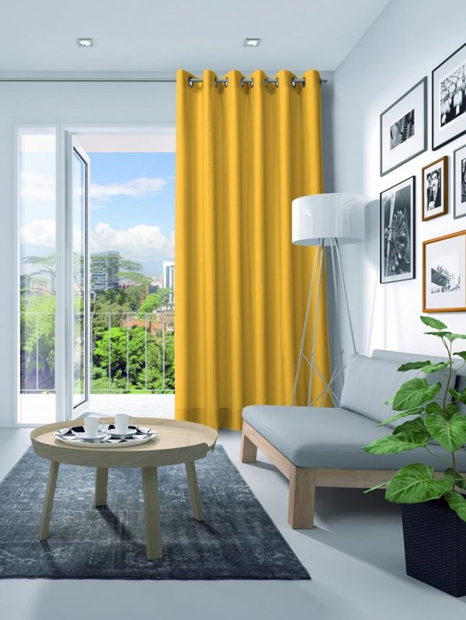 Gordijn Elegance velours geel