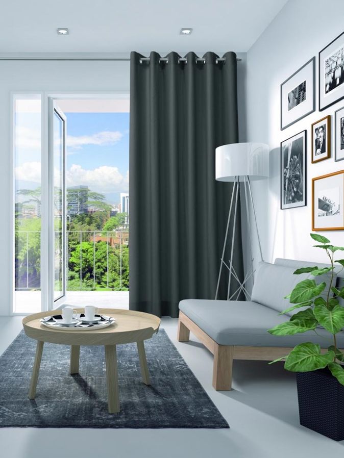 Gordijn Elegance velours oceaanblauw