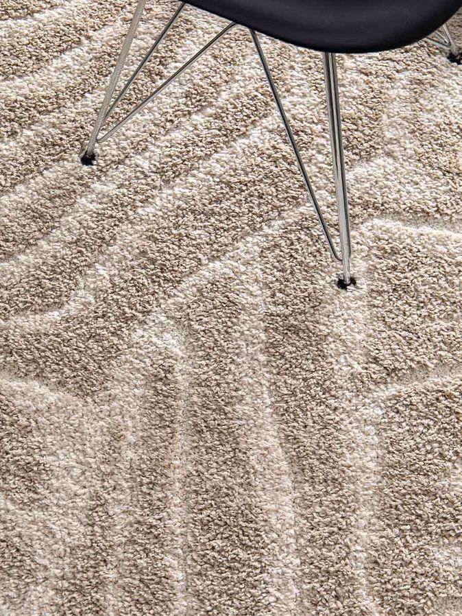 Vloerkleed Embrace | Creme beige swirl