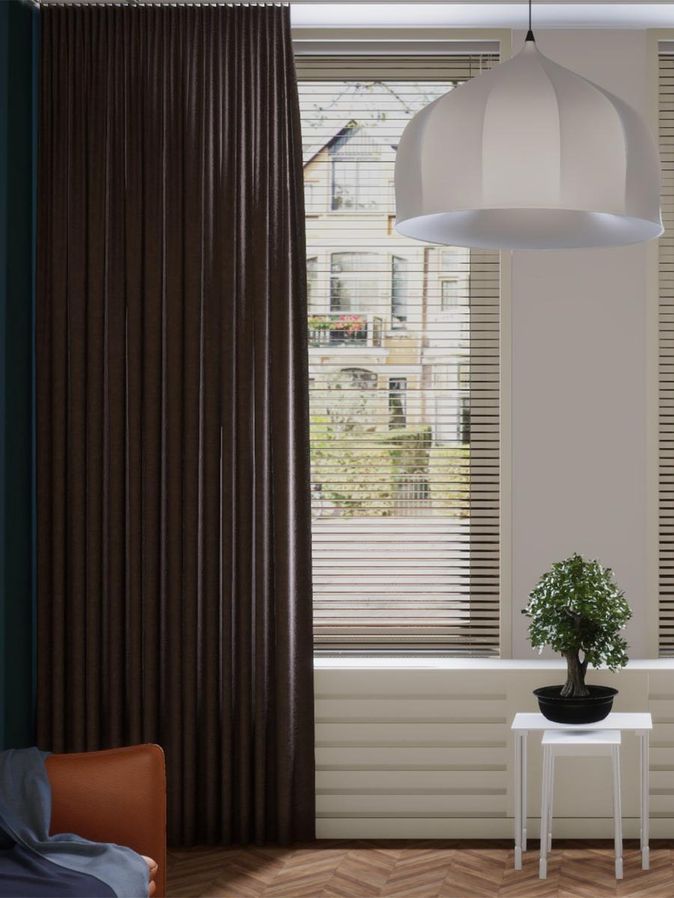 Gordijn Tender velours mokka