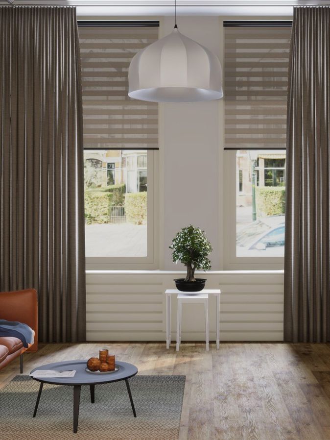 Gordijn Lelie donkerbeige 16