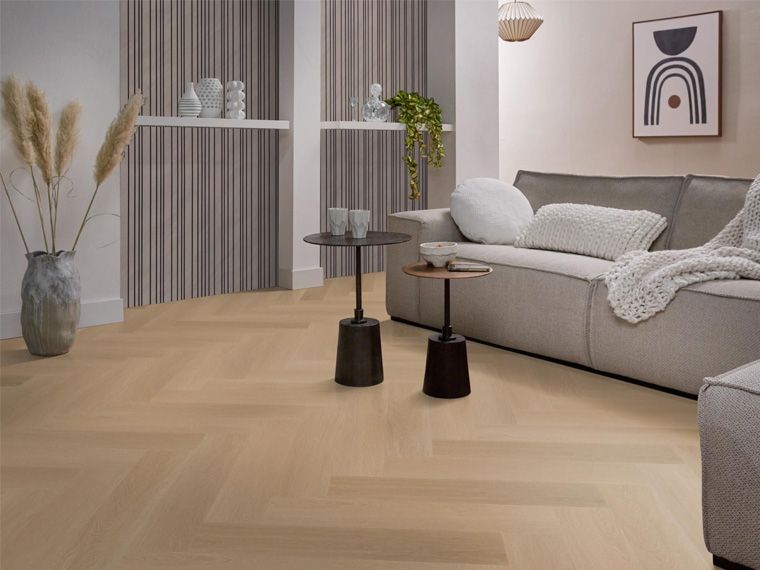 Houten wandpaneel gemixt | Licht grijs