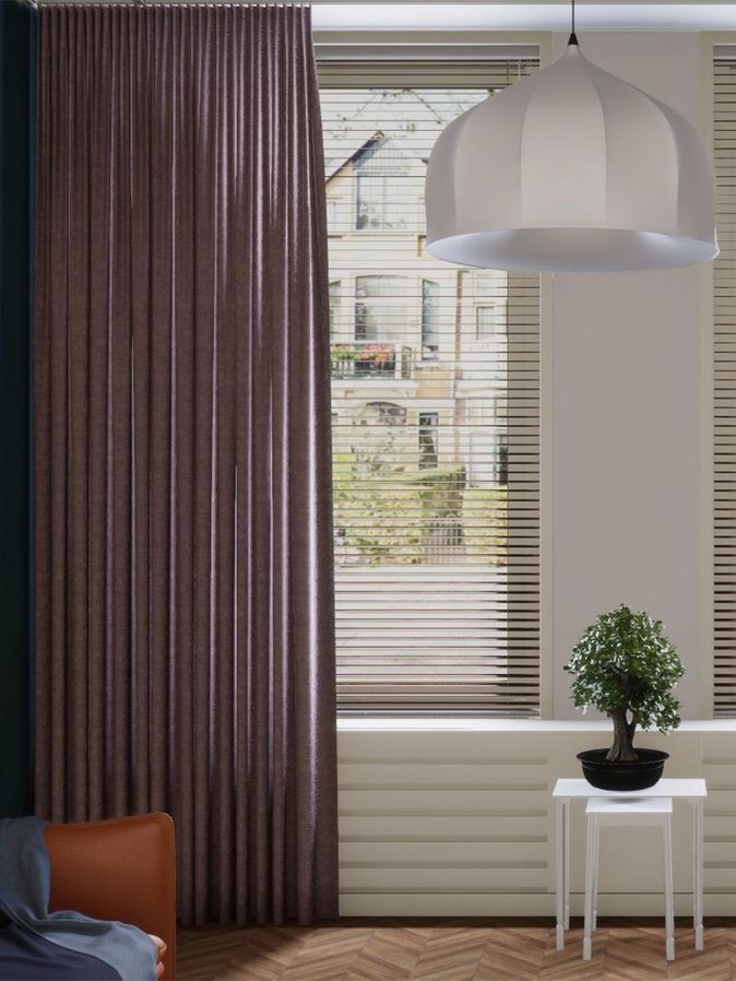 Gordijn Tender velours lavendel