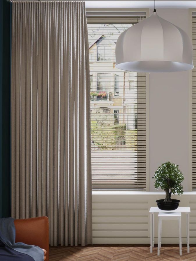 Gordijn Tender velours crème