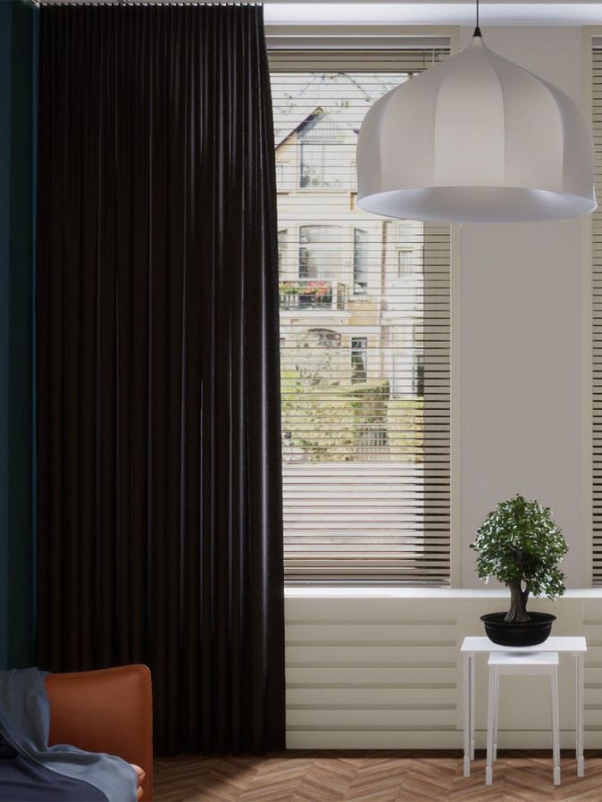 Gordijn Tender velours chocolade