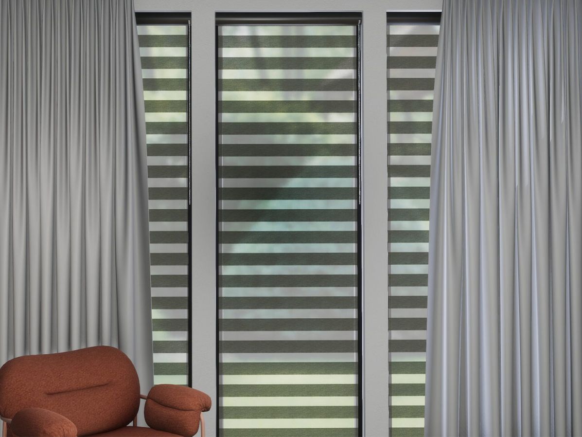 Duo-rolgordijn R-line taupe