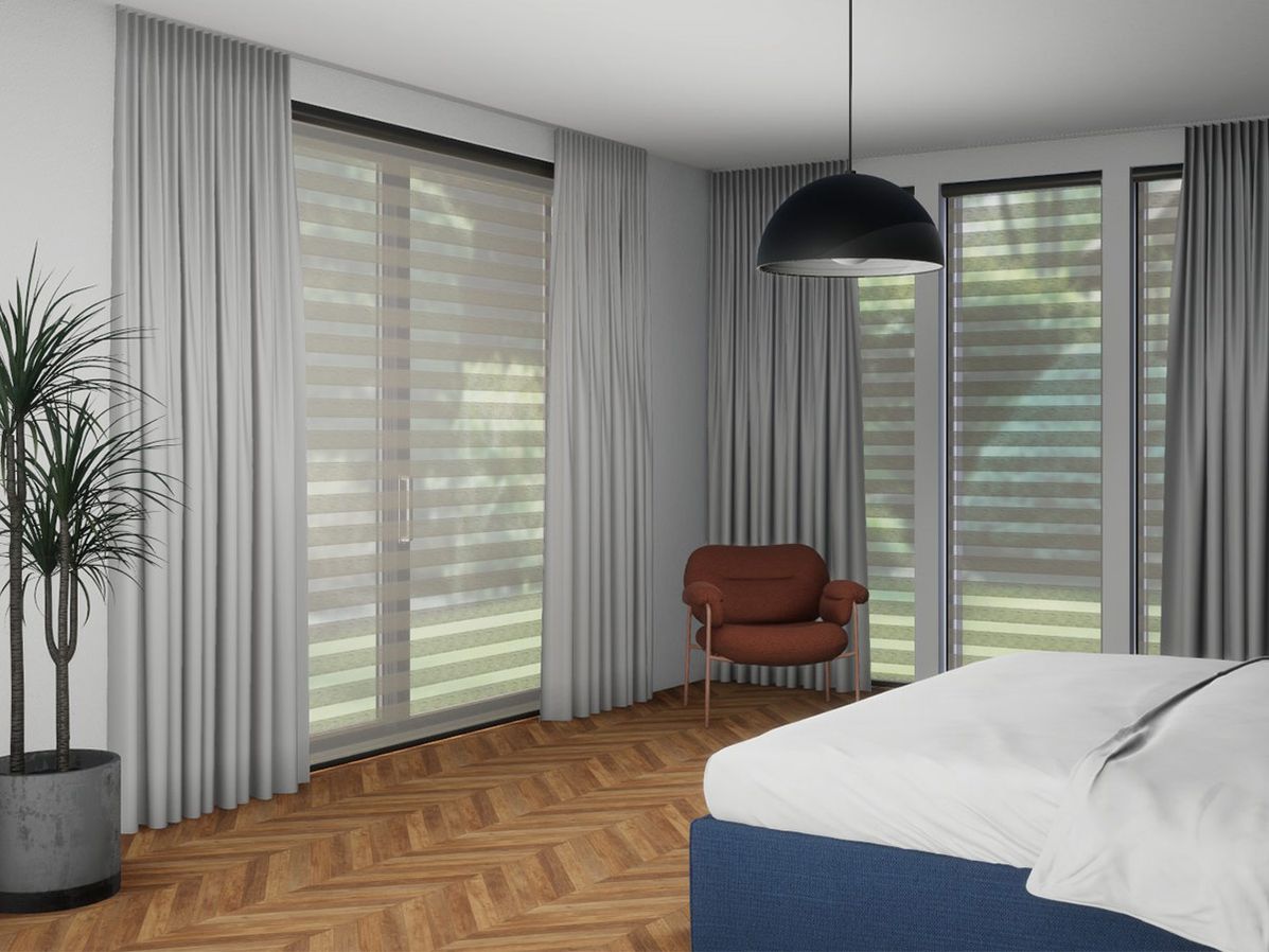 Duo-rolgordijn R-line linnen