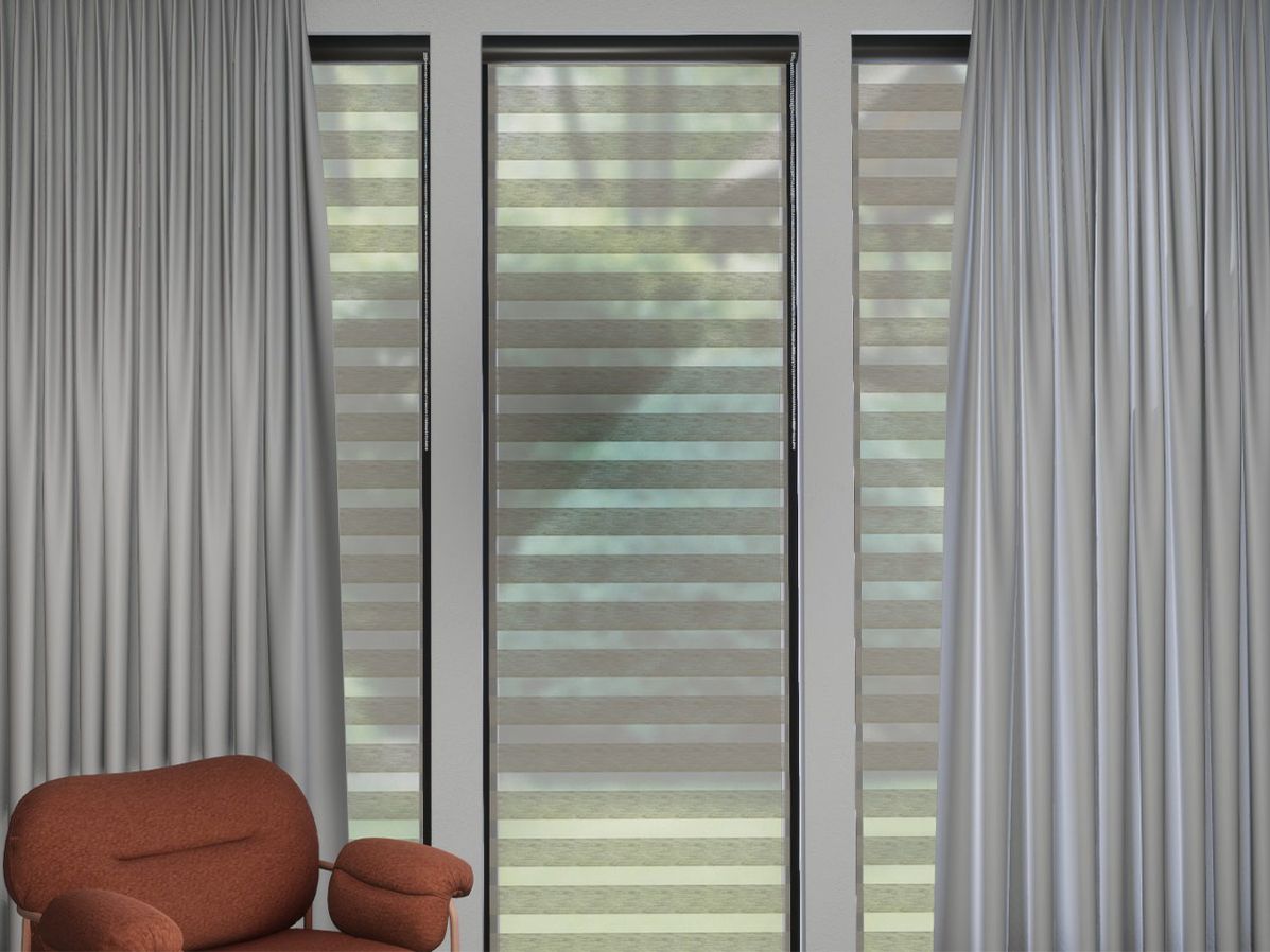 Duo-rolgordijn R-line linnen