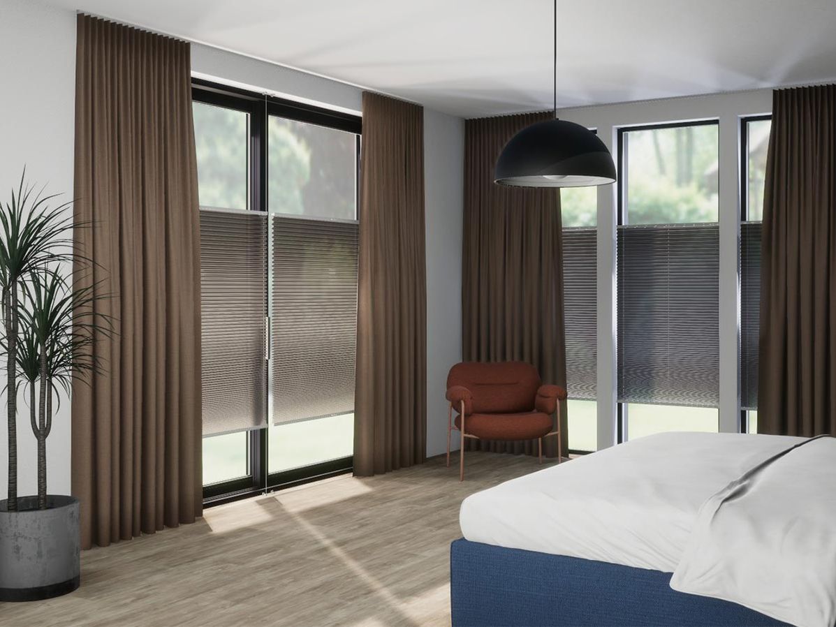 Plisségordijn R-line | Taupe