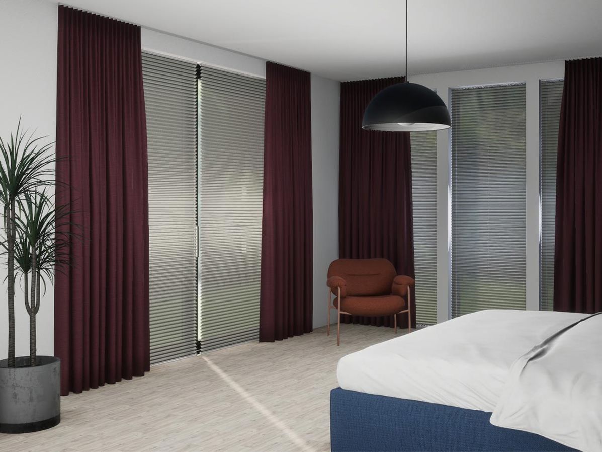 Plisségordijn R-line | Grijs linnen