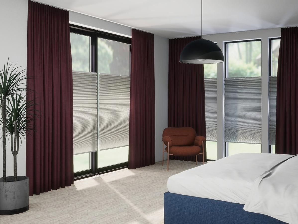 Plisségordijn R-line | Grijs linnen