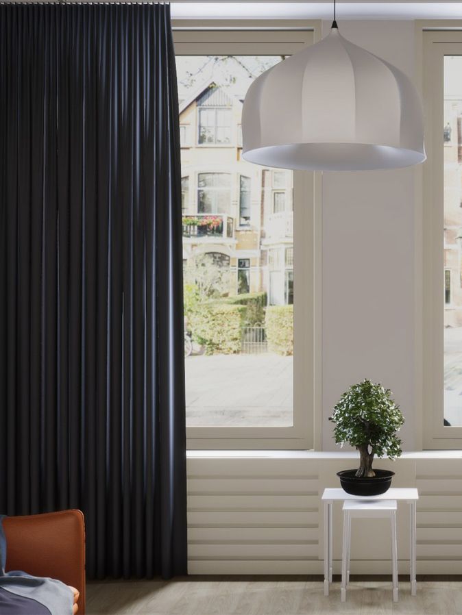 Gordijn Sunshade dim out grijs