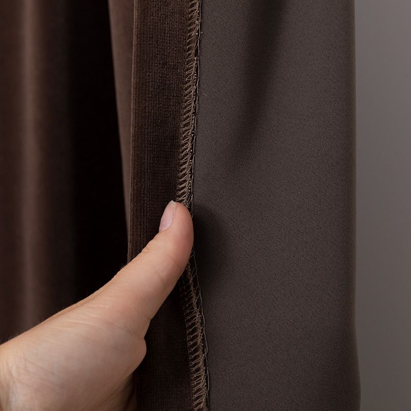 Gordijn Superior velours taupe