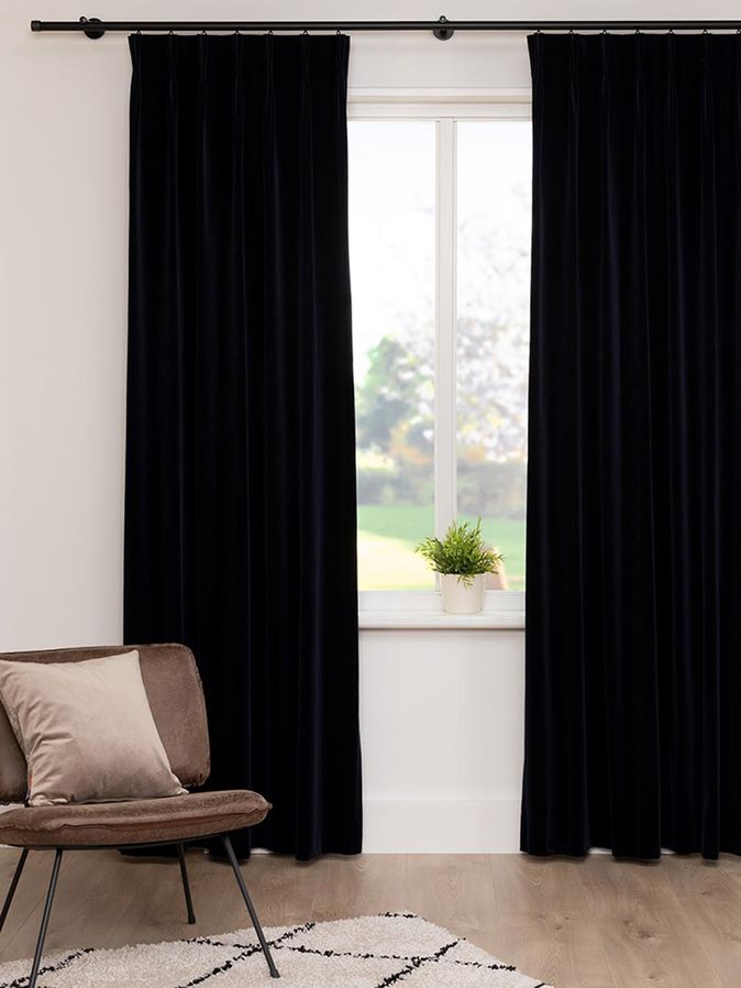 Gordijn Superior velours nacht