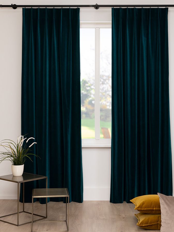 Gordijn Superior velours smaragd