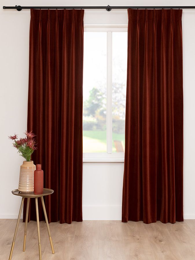 Gordijn Superior velous warmbruin