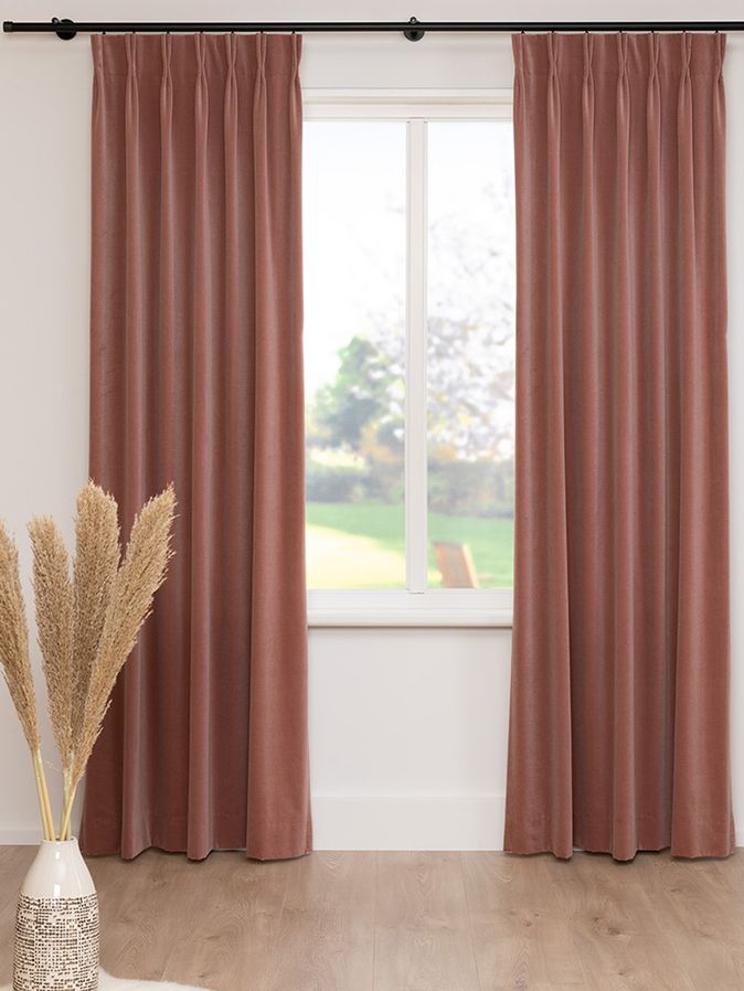 Gordijn Superior velours oud roze