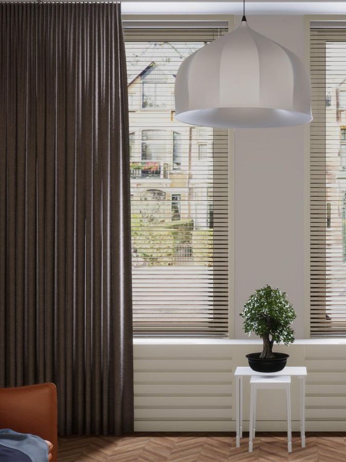 Gordijn Tender velours leem