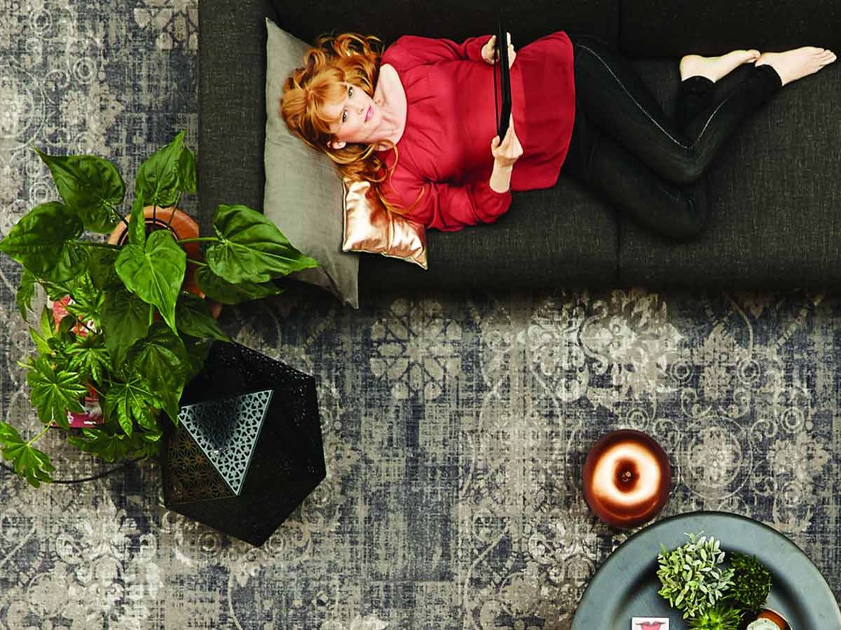 Tapijt Vintage donkerzand-lei