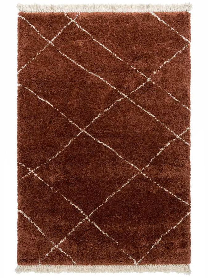 Vloerkleed Boho steenrood