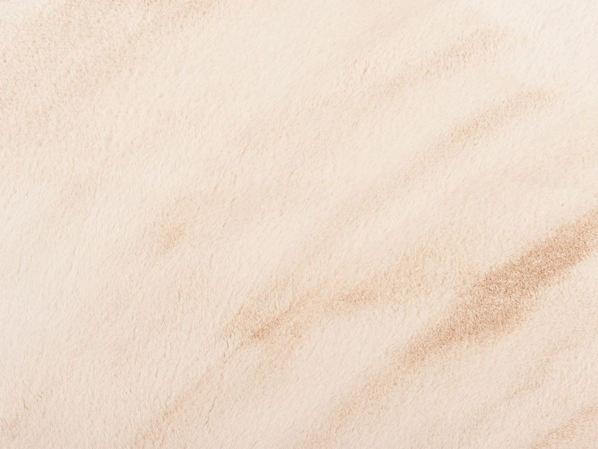 Vloerkleed Plush rond crème