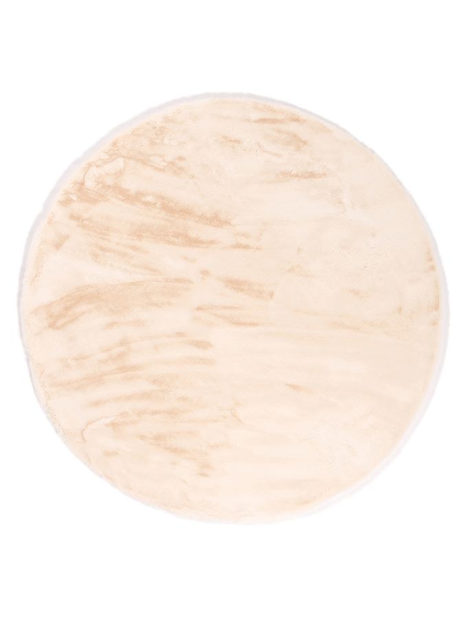 Vloerkleed Plush rond crème