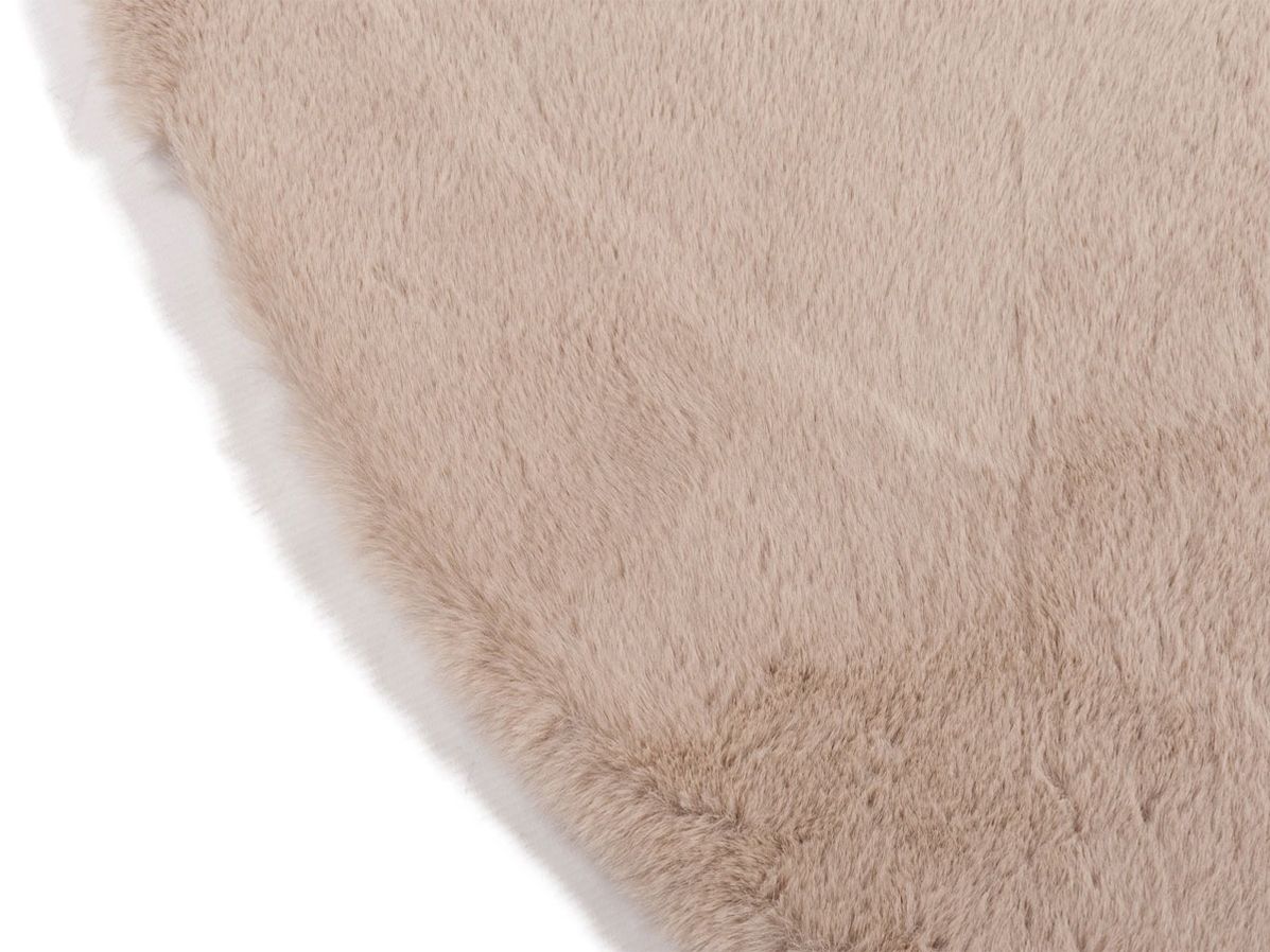Vloerkleed Plush rond beige