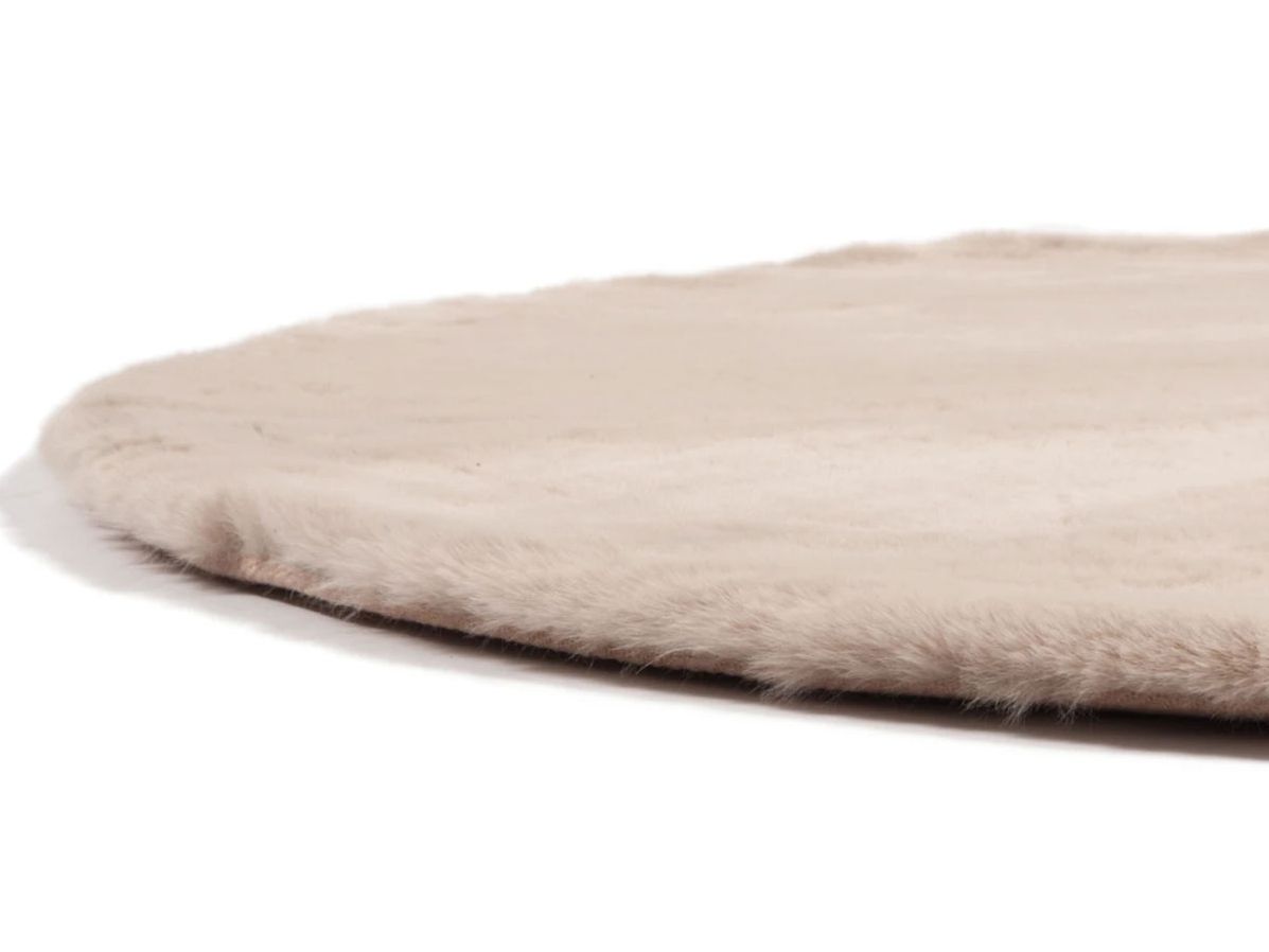 Vloerkleed Plush rond beige