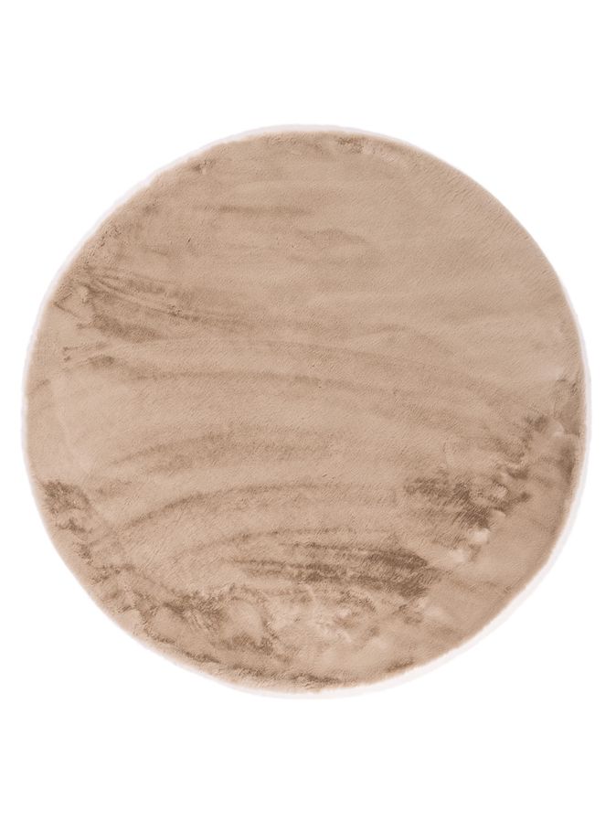 Vloerkleed Plush rond beige