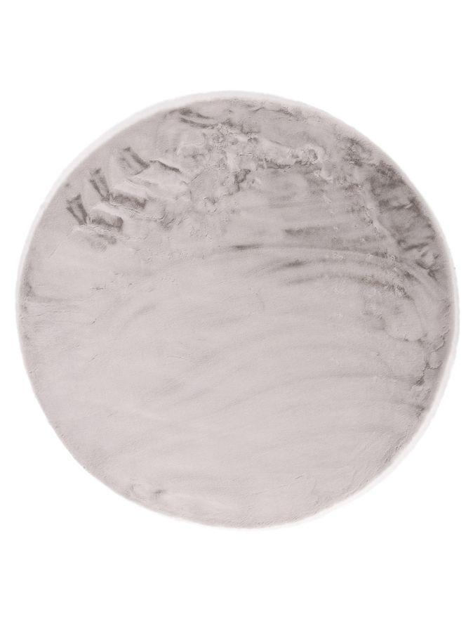 Vloerkleed Plush rond creme