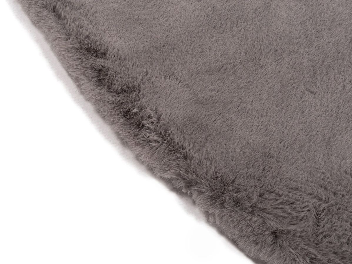 Vloerkleed Plush rond grijs