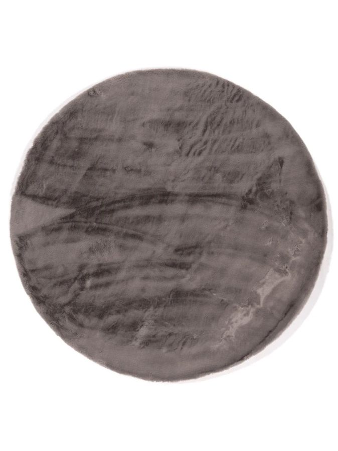 Vloerkleed Plush rond grijs